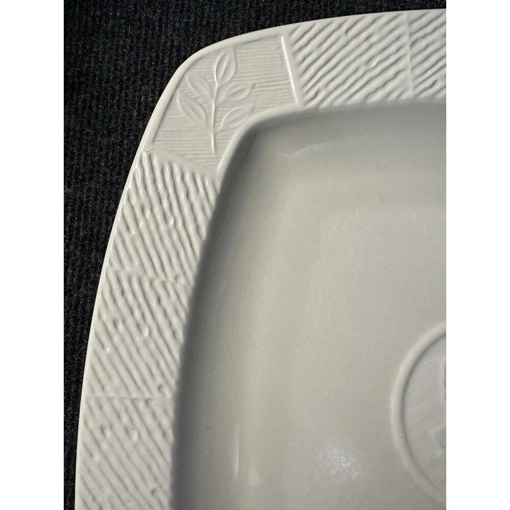 Pfaltzgraff Sierra Square Serving Platter 13 Inch White VTG Discontinued EUC